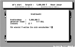 Airline Manager atari screenshot